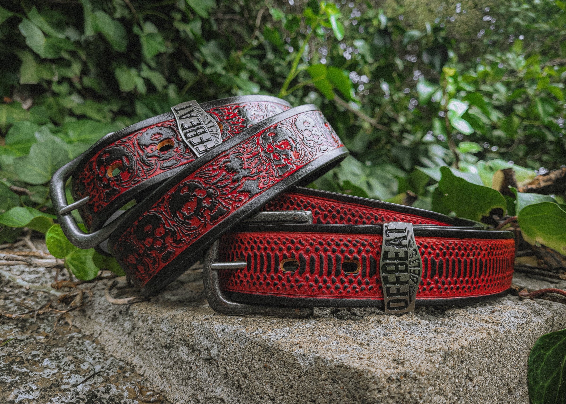 Cybersigilism Belt | Full-Grain Leather | Embossed Design